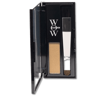Opened Container Of Colorwow. Blonde powder touchup and application brush