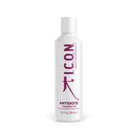 White bottle of Icon Antidote on a white background