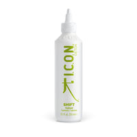 White bottle of I.C.O.N. Detox Shift Treatment on a white background